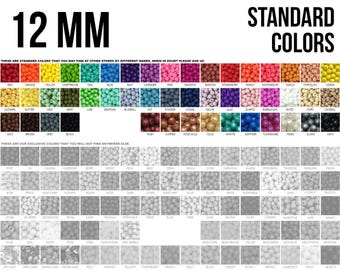 10-1,000 - 12 mm Silicone Beads - Seamless Silicone Beads - Standard Colors