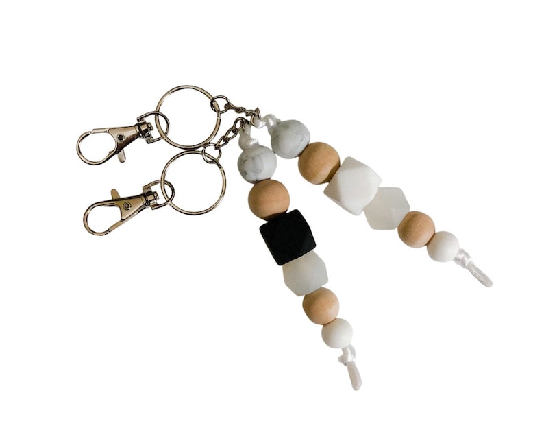 Silicone Keychain Zipper Pull Keychain Silicone Bead Etsy