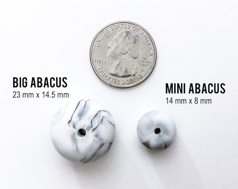Mini Abacus Sweet Mint Silicone Beads 5-1,000 Wholesale Silicone Beads aka Dusty Mint Green