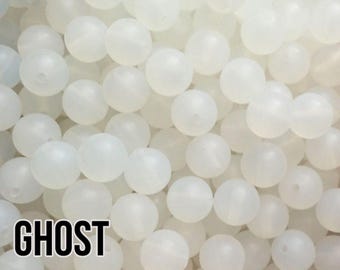 Perlas de silicona Ghost de 12 mm, 10-100 unidades (también conocidas como transparentes o translúcidas)