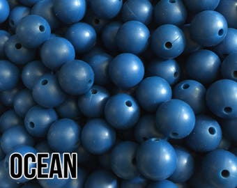 Silicone Beads, 15 mm Ocean Silicone Beads 5-1,000 (aka Sapphire, Dark Blue) Bulk Silicone Beads Wholesale