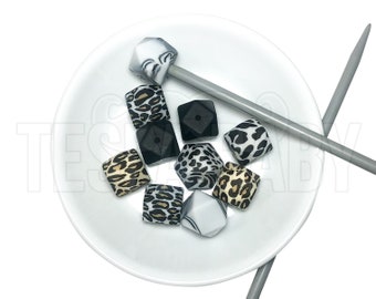 Knitting Needle Stoppers - Safari - Beader Caps - Tips - Back Stoppers - Point Protectors - End Stoppers - Stitch Holder