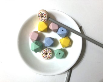 Knitting Needle Stoppers - Donut Sprinkles - Beader Caps - Beader Tips - Back Stoppers - Point Protectors - End Stoppers - Stitch Holder