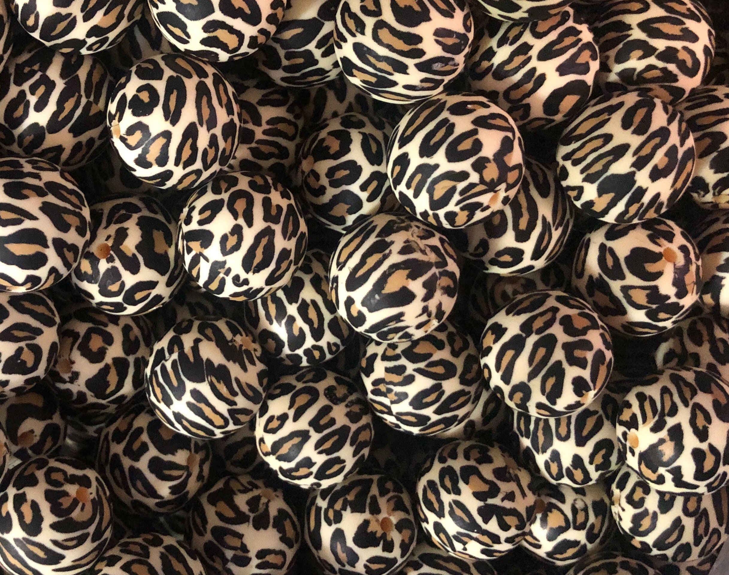 19 mm Leopard Silicone Beads 5-1000 aka Animal Print | Etsy