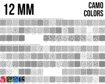 10-1,000 12 mm Camo Silicone Beads