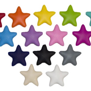 1-10 Star Silicone Beads - 3D Star Seamless Silicone Beads in 14 Colors - Bulk Silicone Beads Wholesale - DIY Jewelry