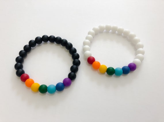 Chakra Bracelet Chakra Sport Bracelet Rainbow Bracelet Waterproof Bracelet  Silicone Beads -  Canada