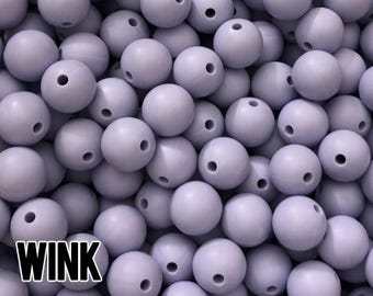 9 mm Wink Silicone Beads 10-1,000 (aka Light Purple, Pastel Purple)