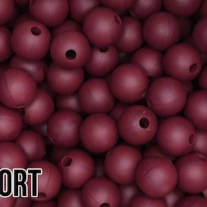 Silicone Beads, 12 mm Port Silicone Beads 10-1,000 aka Dark Red, Maroon, Burgundy Beads Wholesale Silicone Beads image 1