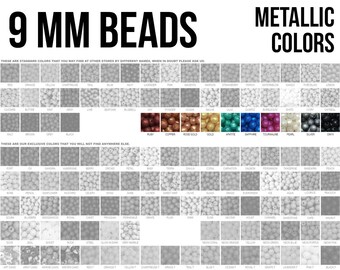 10-1,000 Silicone Beads, 9 mm Silicone Beads - Seamless Silicone Beads - Metallic Colors