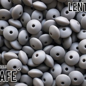 Small Abacus Lentil Saucer Silicone Beads in Cafe - 12 mm x 7 mm - (aka Light Brown, Tan) Bulk Silicone Beads Wholesale - DIY Jewelry