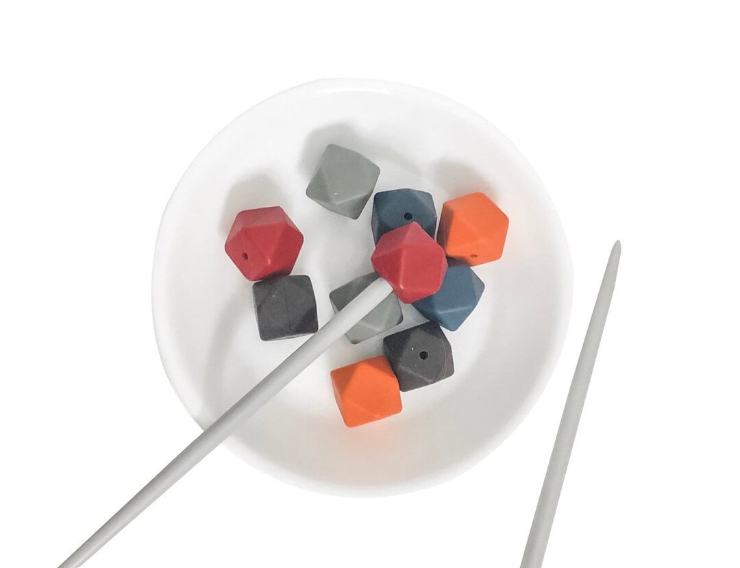 Knitting Needle Stoppers - Fall Colors - Beader Caps - Beader Tips ...