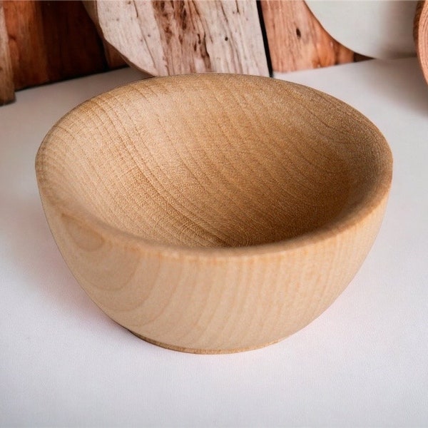 Small Wood Bowl - 2.5" x 1 1/8" - DIY Montessori Color Matching - DIY Waldorf Bowls