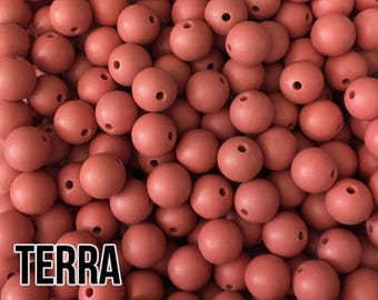 9 mm Terra Silicone Beads 10-1,000 (aka Maroon)