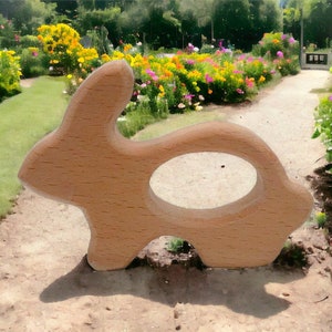Wood Sitting Bunny Rabbit Shape - DIY Wood