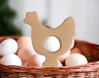 Chicken Rooster Wood Shape  - Wood - Birch Wood - Pretend Play - Wood - Engravable - Personalized