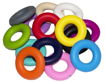 1-10 Ring Silicone Beads - Seamless Silicone Beads in 14 Colors - Bulk Silicone Beads Wholesale