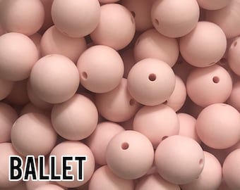 Silicone Beads, 15 mm Ballet Silicone Beads 10-1,000 (aka Light Pink, Pastel Pink) Bulk Silicone Beads Wholesale