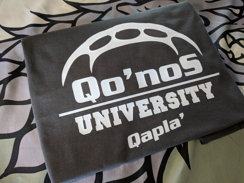 Star Trek Klingons Qo'nos University Tshirt Etsy