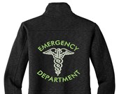 Emergency Nurse Jacket ER Nurse Jacket Women 39 s Nursing Jacket Women 39 s Nurses Jacket ER Nurse Monogrammed Custom Jacket Zip Up
