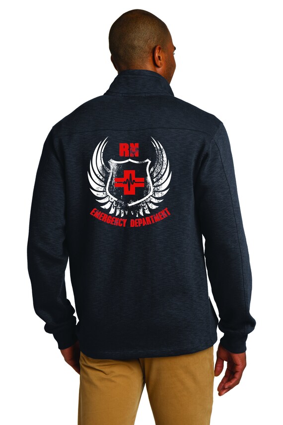 1/4 Zip Up Men's Nurse Pullover Jacket Scrub Jacket Etsy