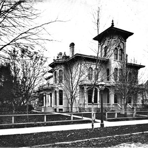 Black and white remastered photography.1881 - Adelaide Street in  Brush Park.  Digital download