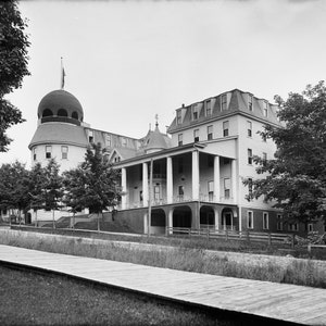Black and white remastered photography.1890 - Imperial Hotel Petoskey MI