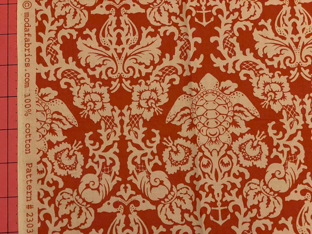 PREWASHED Tula Pink Neptune Turtle Damask for Free Spirit Etsy