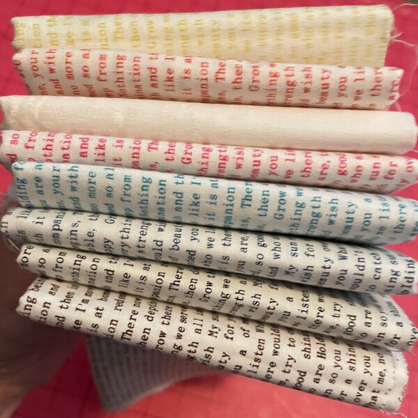 Text Print Fabric Etsy