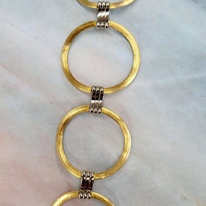 Vintage 18K Italian Gold Open Circle Link Bracelet - Etsy