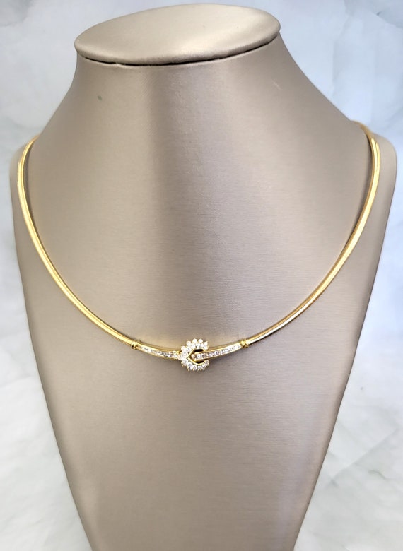 18k gold omega necklace
