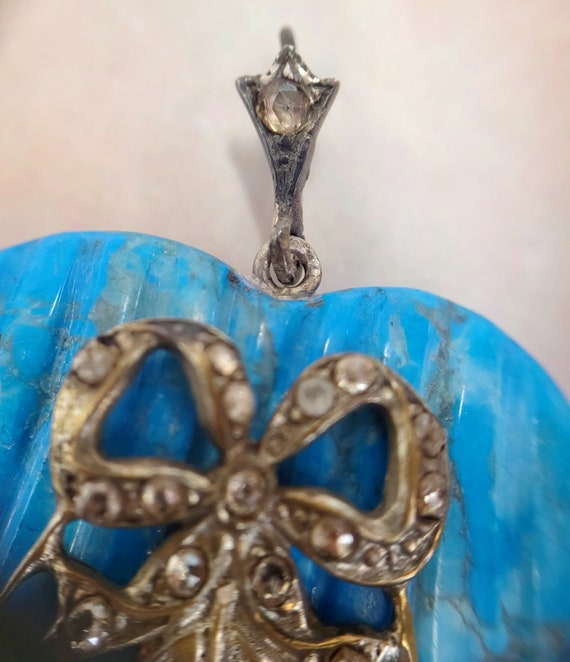 Heart For a Duchess! Antique Turquoise Heart And … - image 5