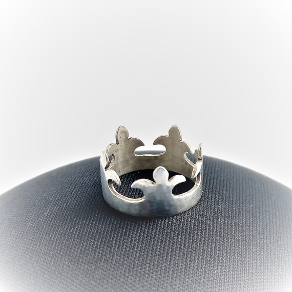 Silver fleur de lis ring,French lily ring,Silver … - image 6