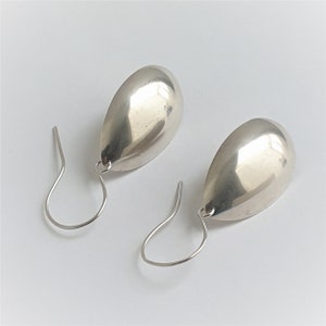 Large Oval Sterling Silver Statement Earrings - Dutch Design