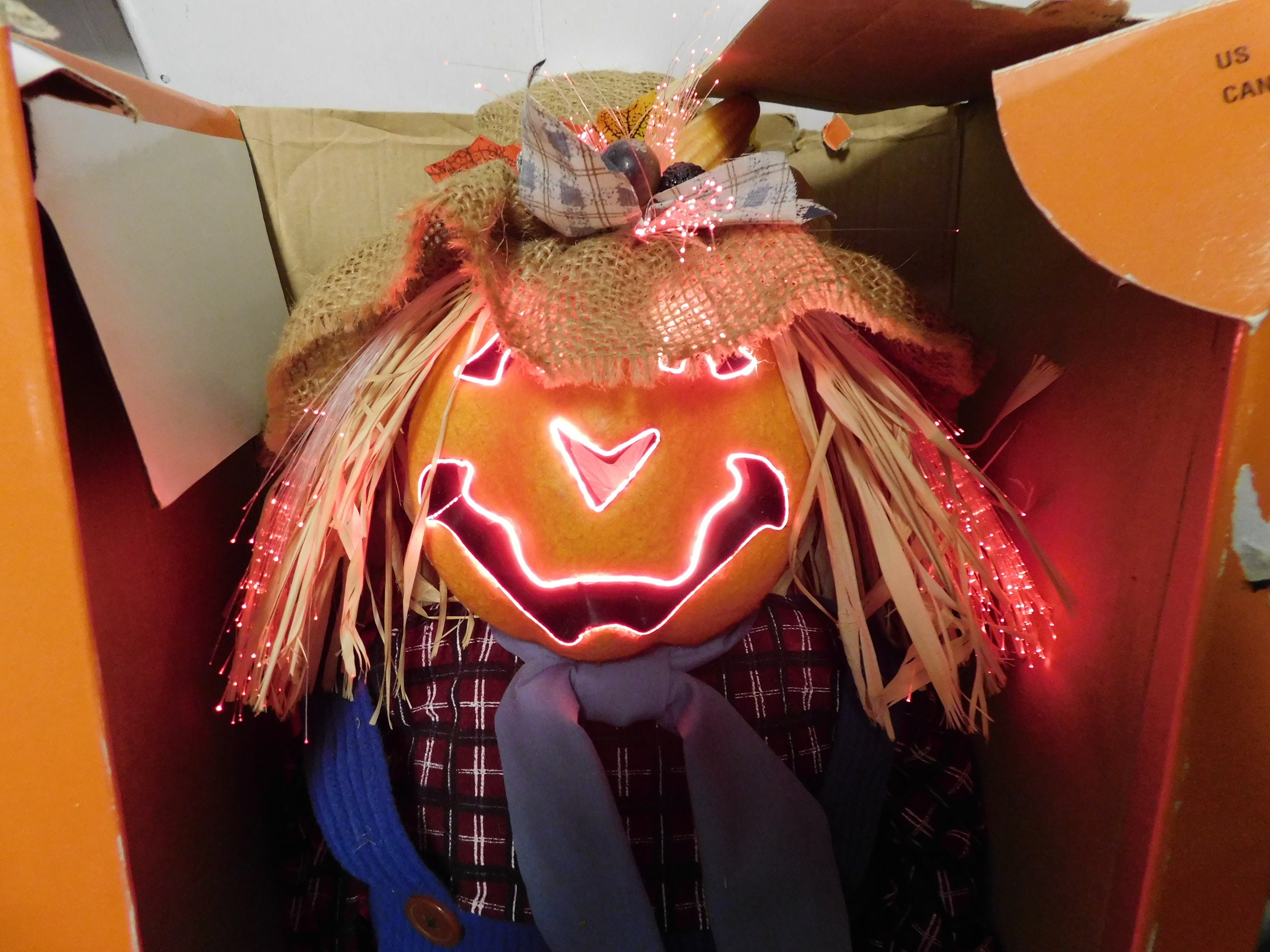 RARE Gemmy Halloween Fiber Optic Pumpkin JackOLantern Etsy