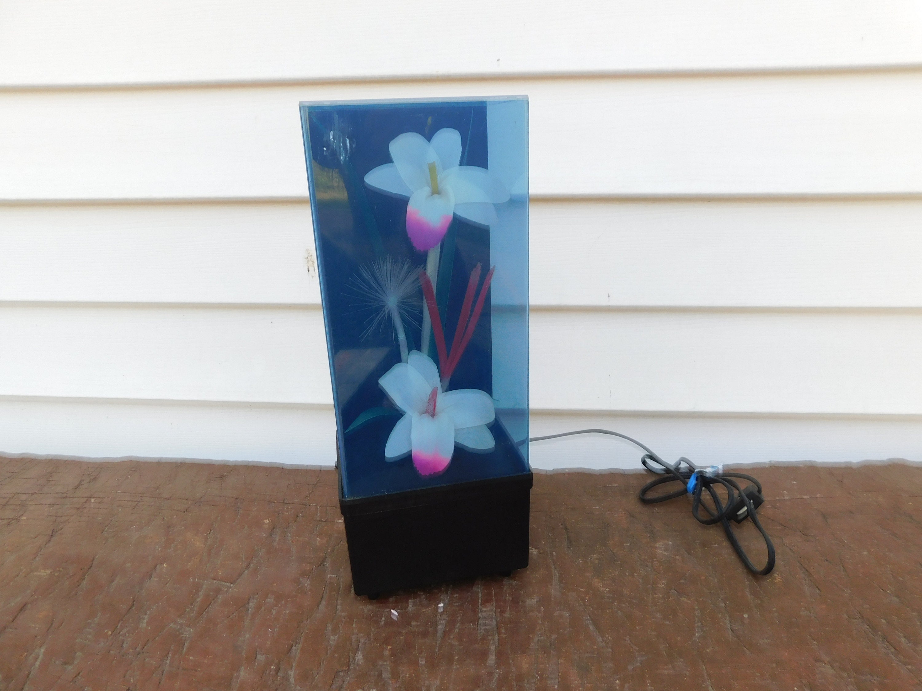 Vintage 1980's Fiber Optic Flower Lamp Color Changing Etsy
