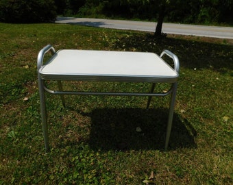 Vintage Aluminum Patio Outdoor Seating Table MCM