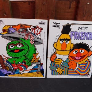 Playskool Sesame Street Vintage Sesame Street Bert & Ernie and Oscar The Grouch