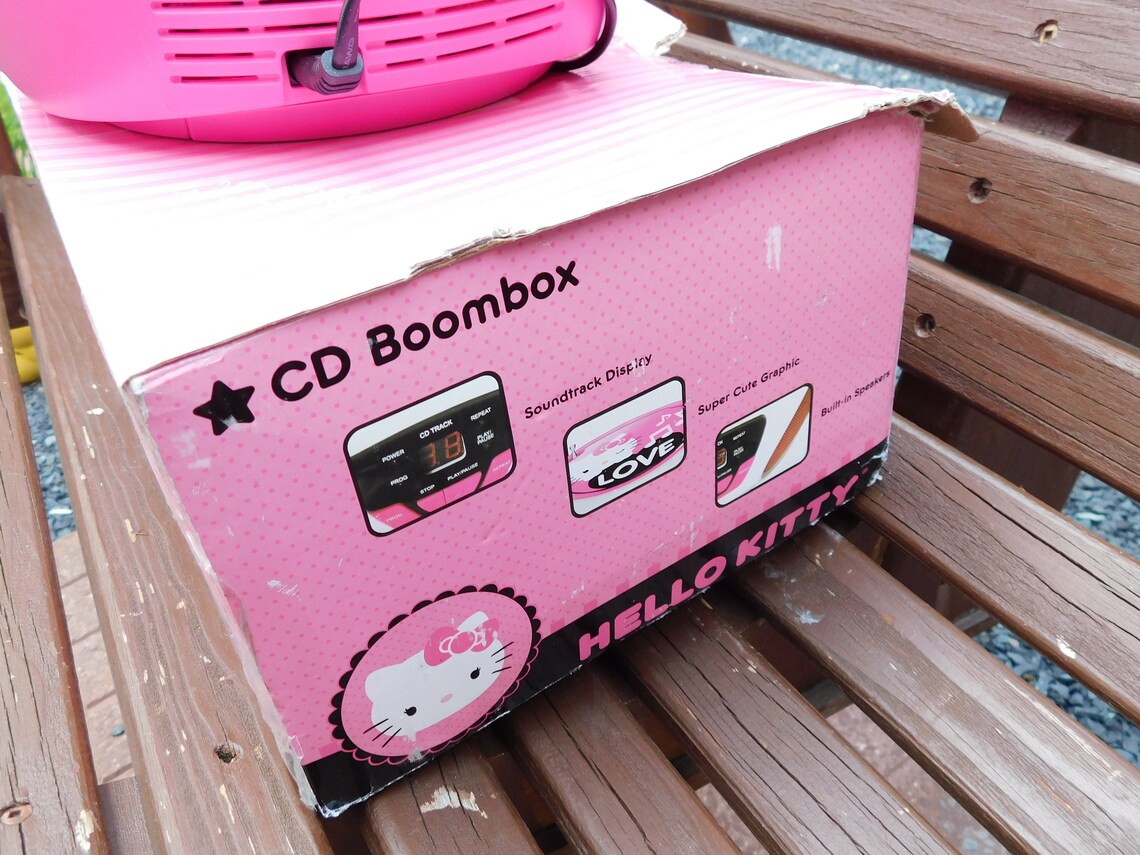 Vintage Hello Kitty CD/Cassette Player Boombox Stereo Radio Etsy