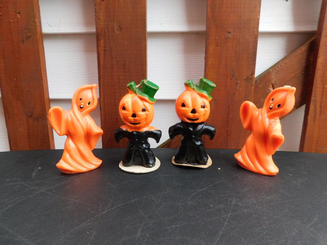 Vintage Lot of GURLEY Halloween Candles Set of 4 Etsy