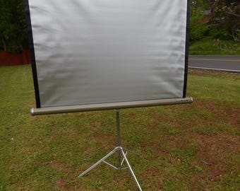 Vintage Knox Panorama 46X38 Portable Projection Screen On Stand USA