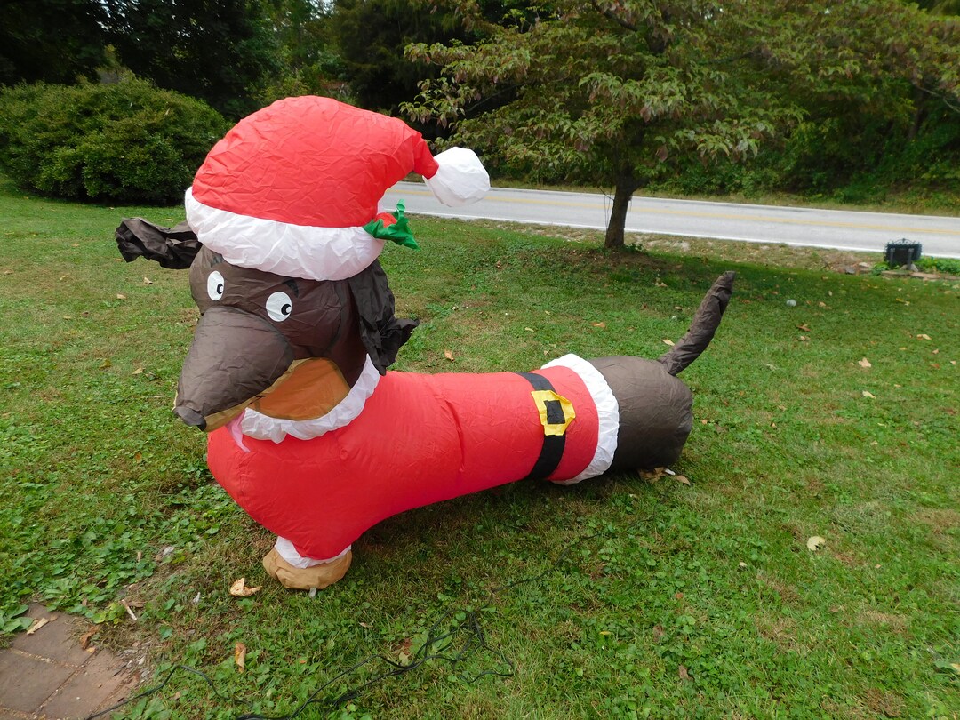 5 FT Long Jolly Dachshund Dog Blow up Yard Decoration LED Etsy