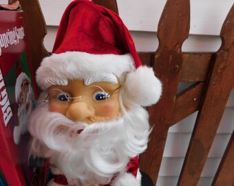 Big Head Dancing Santa Claus Gemmy Industries 2001 in Original Box