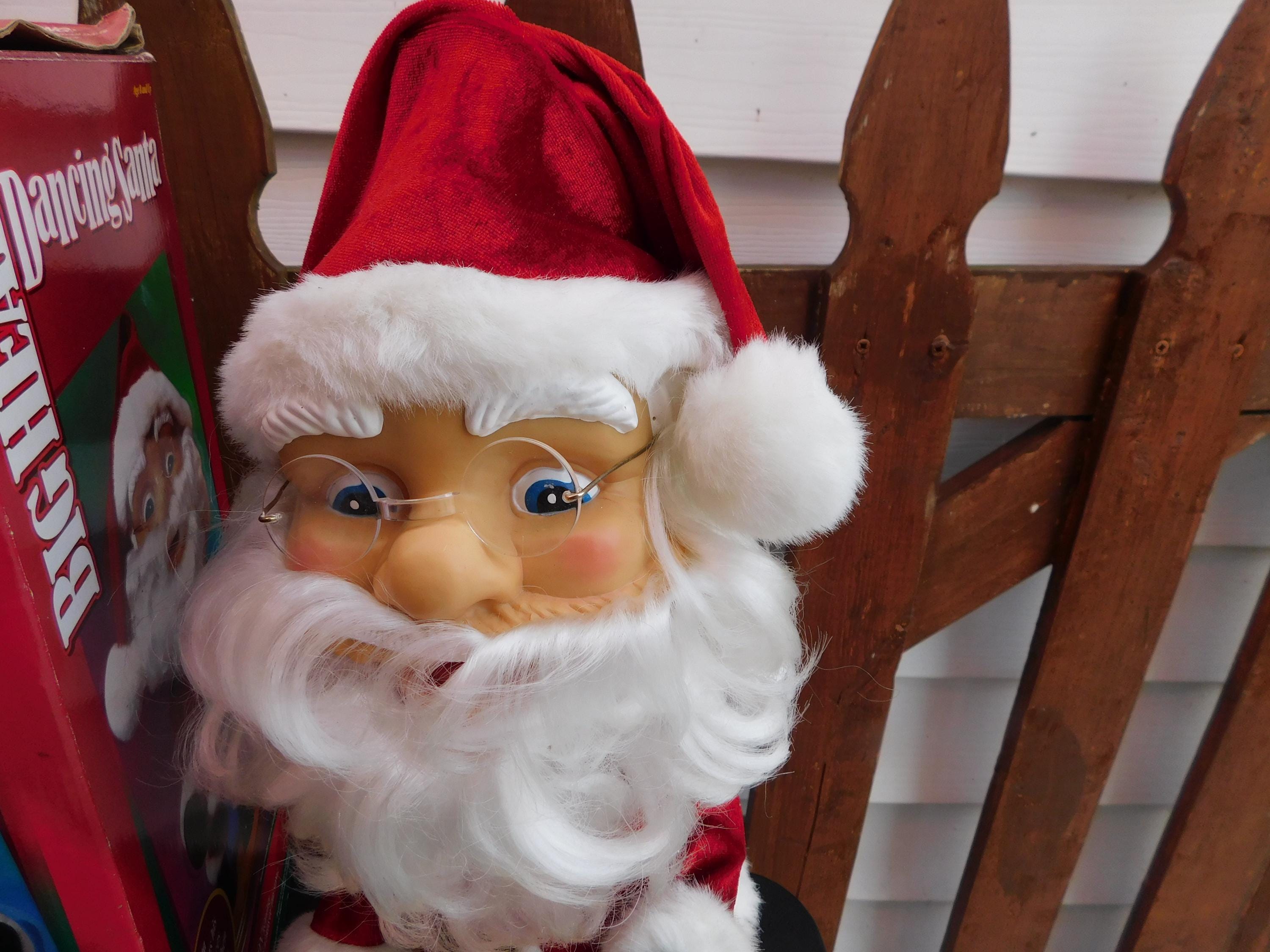 Big Head Dancing Santa Claus Gemmy Industries 2001 in Original Box
