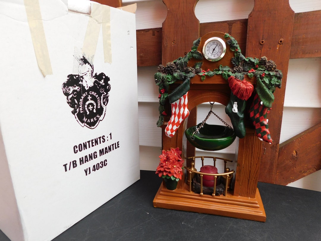 Yankee Candle Fireplace Christmas Holiday Tart Warmer Burner Stockings