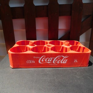 Vintage Coca-Cola 2L bottle stackable crate carrier 8 slots COKE