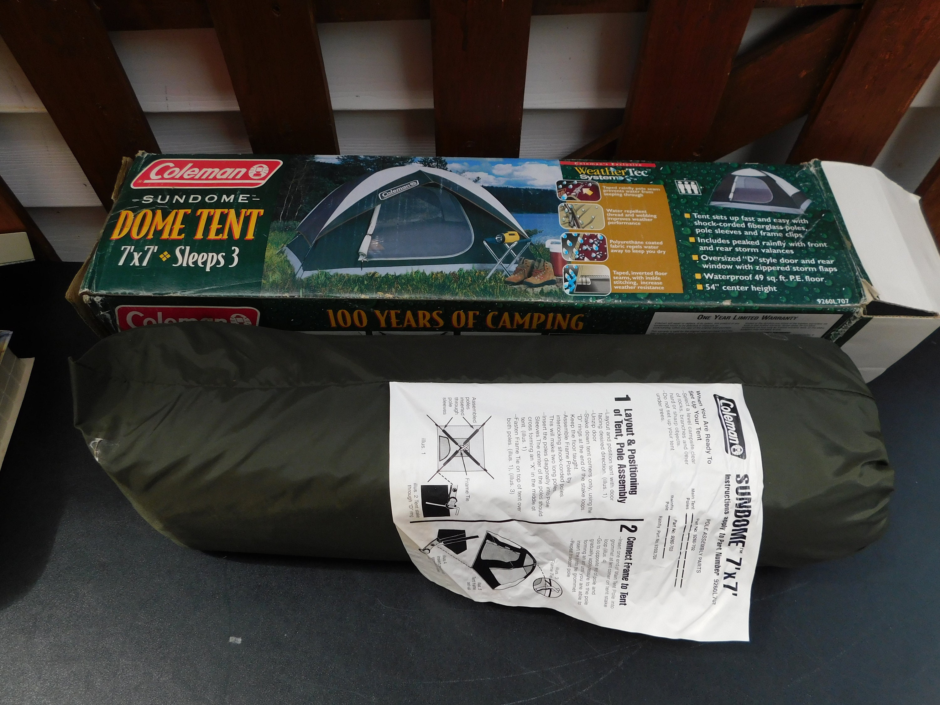 Coleman Sundome 3 Person 7 X 7 Tent Easy Setup Old Stock Never Used - Etsy