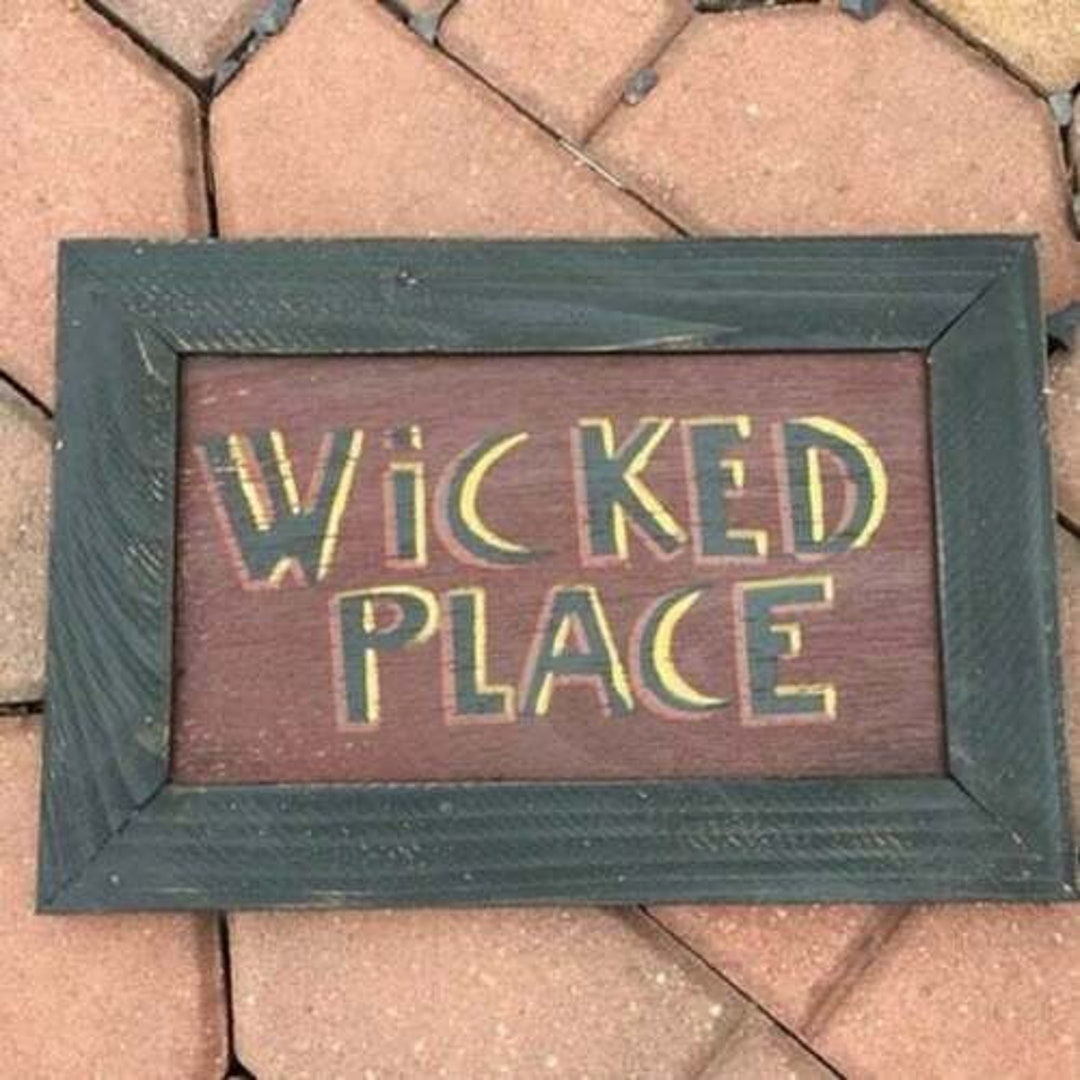 Halloween Primitive Wicked Place Sign New Haunted House Decor - Etsy