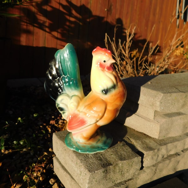 Vintage Rooster Statue Etsy