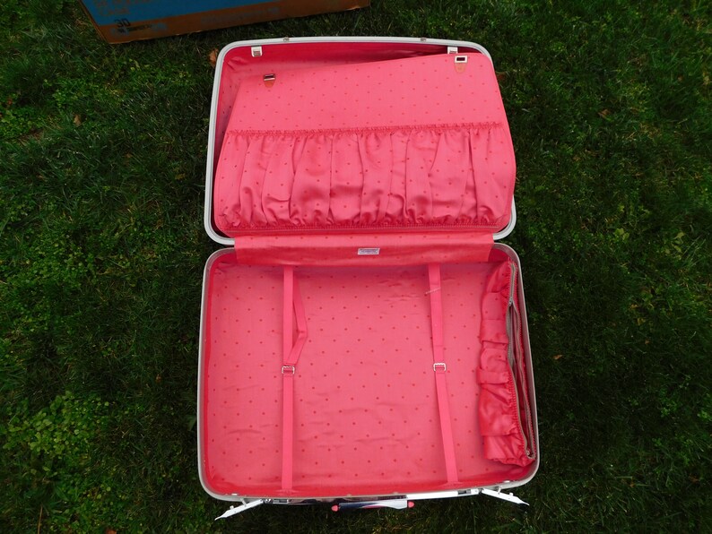 Samsonite Vintage Silhouette 26 Pullman Luggage Suitcase Pink Champagne wOriginal Box RARE